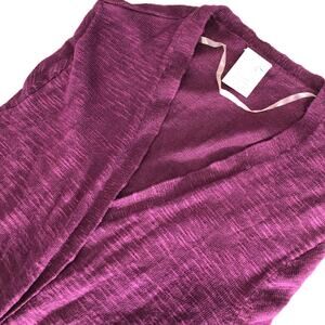 Terra & Sky Womens Plum Peplum Cardigan Size 0X (14W)